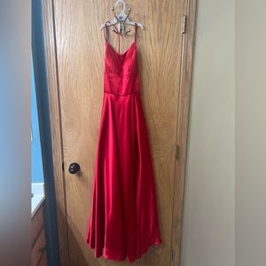 Size 00 red prom dress- altered to size 00